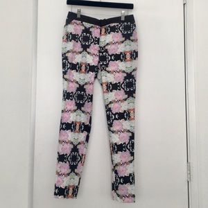 NWT H&M floral print trouser pant size 6